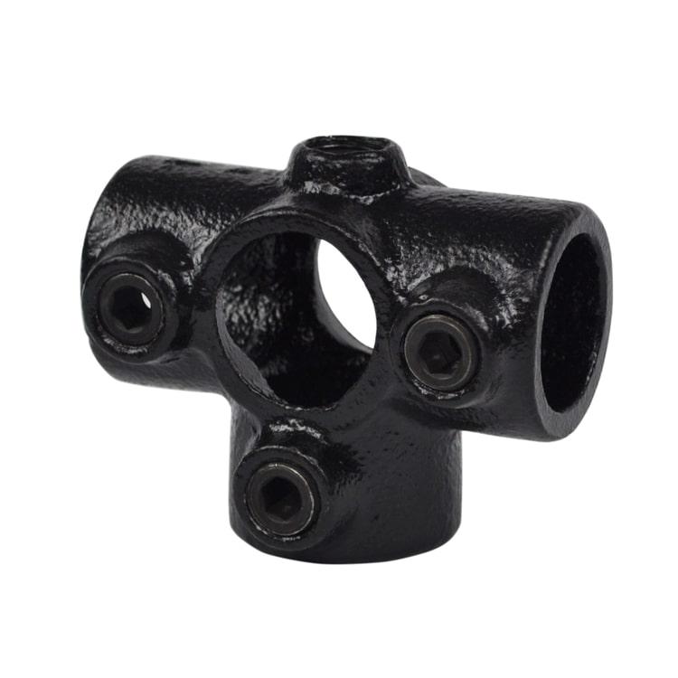 Doos T-stuk met zij-uitgang - zwart-B / 26,9 mm (50 stuks)